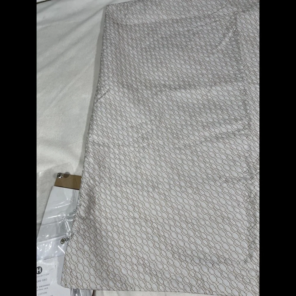 NIB Hotel Collection Bedford Geo Embroidered (1)‎ Euro Pillow Sham